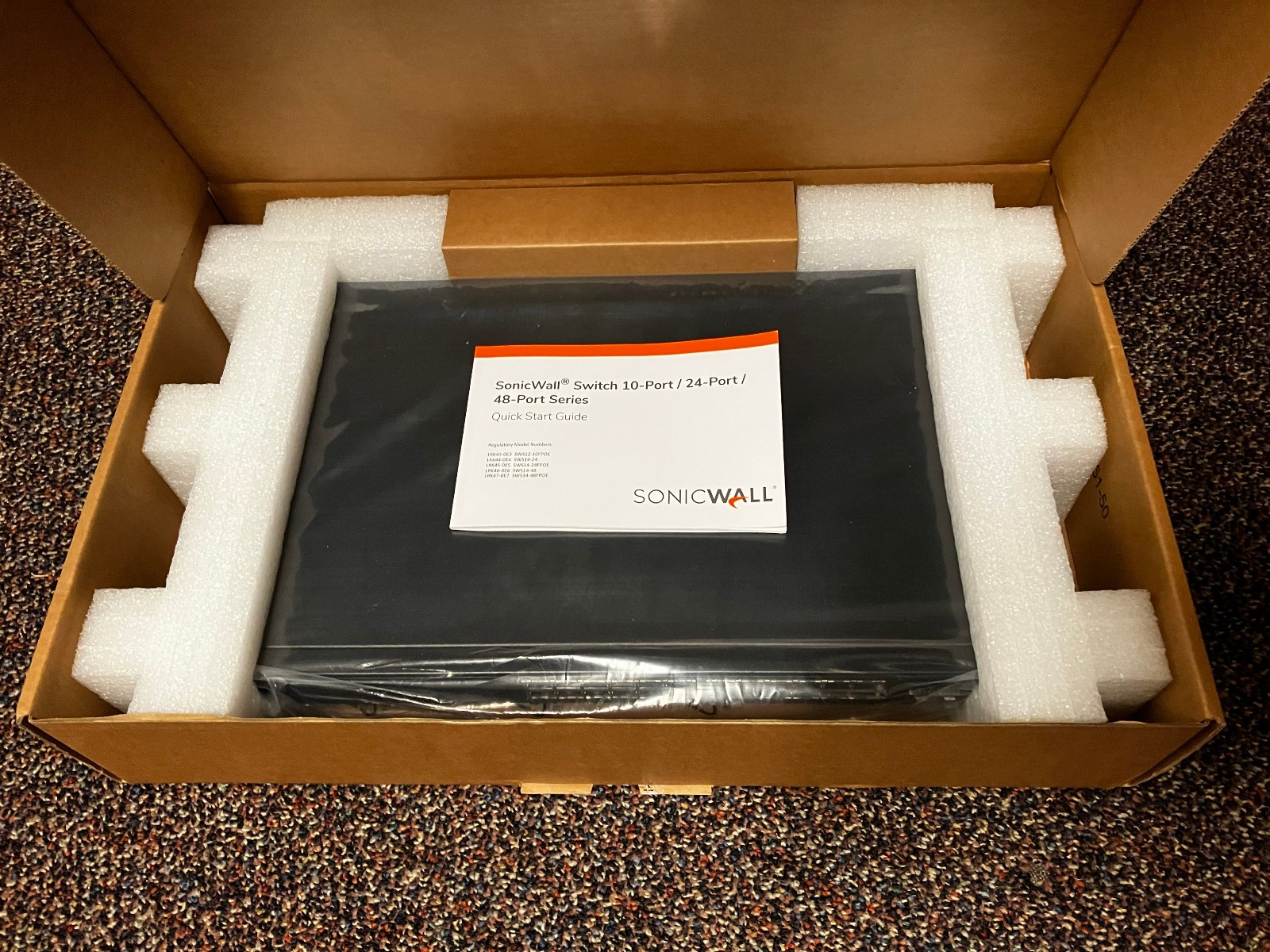 SonicWall SWS14-24FPOE 24+4 port Ethernet Switch (1Gb & 10Gb) - POE+ & TESTED