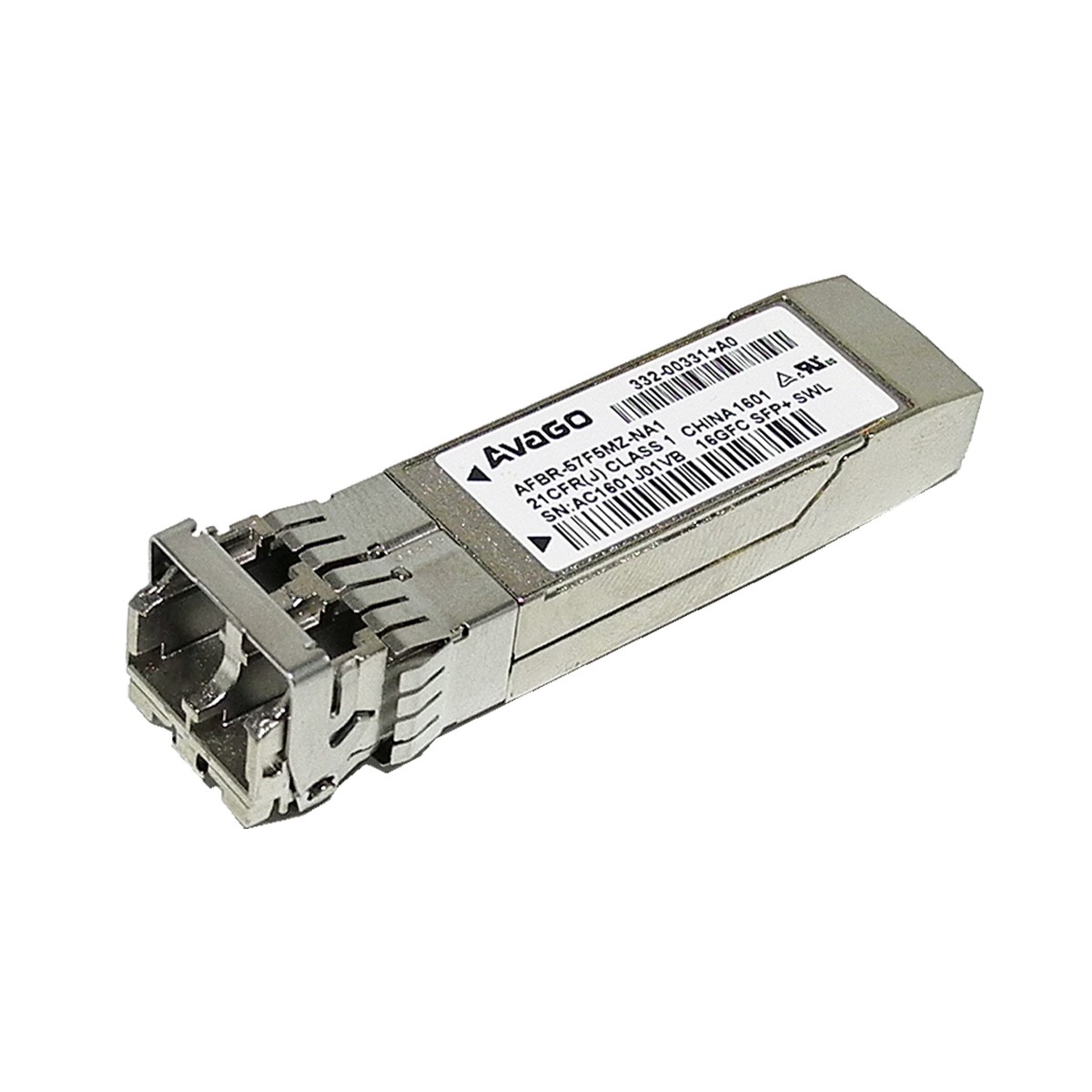 AVAGO AFBR-57F5MZ-NA1 16Gb FC SFP+ SWL 850nm Transceiver NA P/N 332-00331+A0