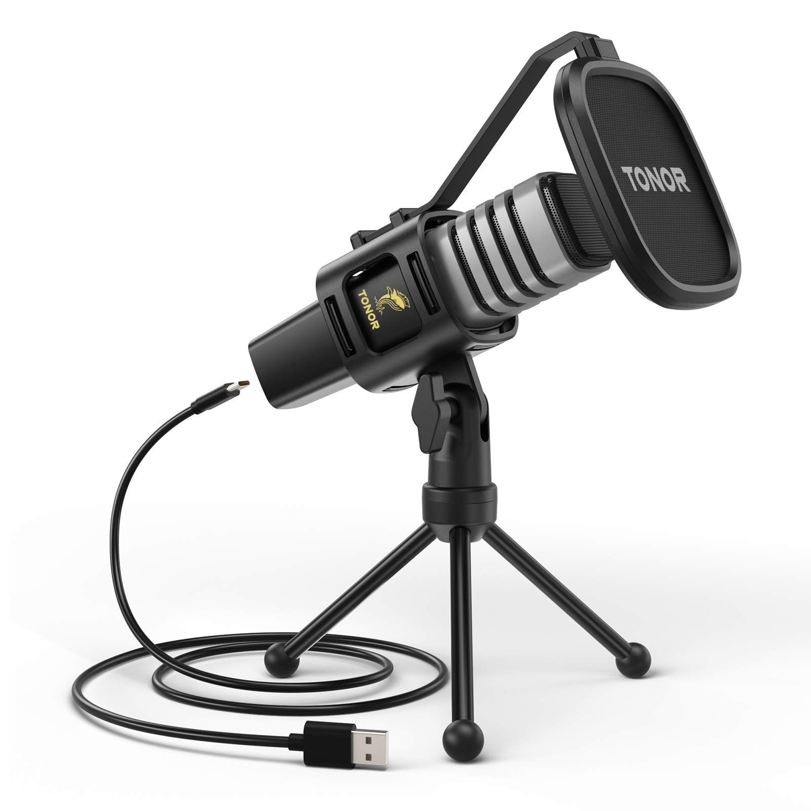 TONOR USB Condenser Microphone with Tripod Stand TC30 Brown Japan Import
