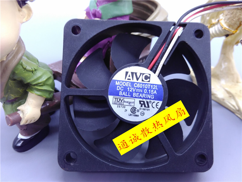 AVC C6010T12L 12V 0.15A 6010 6cm CPU AMD computer case ultra-thin fan
