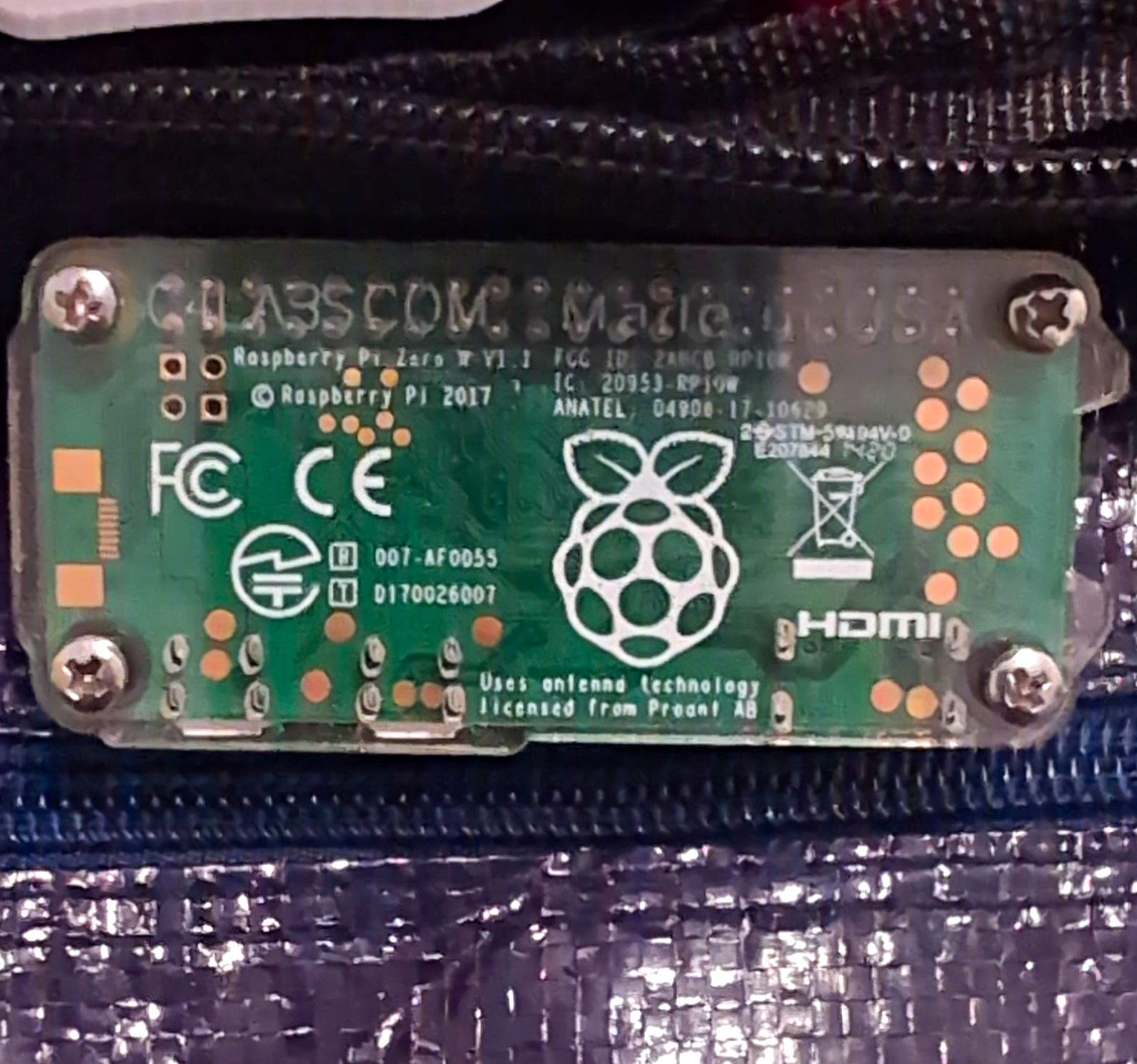 Raspberry Pi Zero W w/ Headers & Pimoroni Unicorn HAT Mini In Acrylic Case