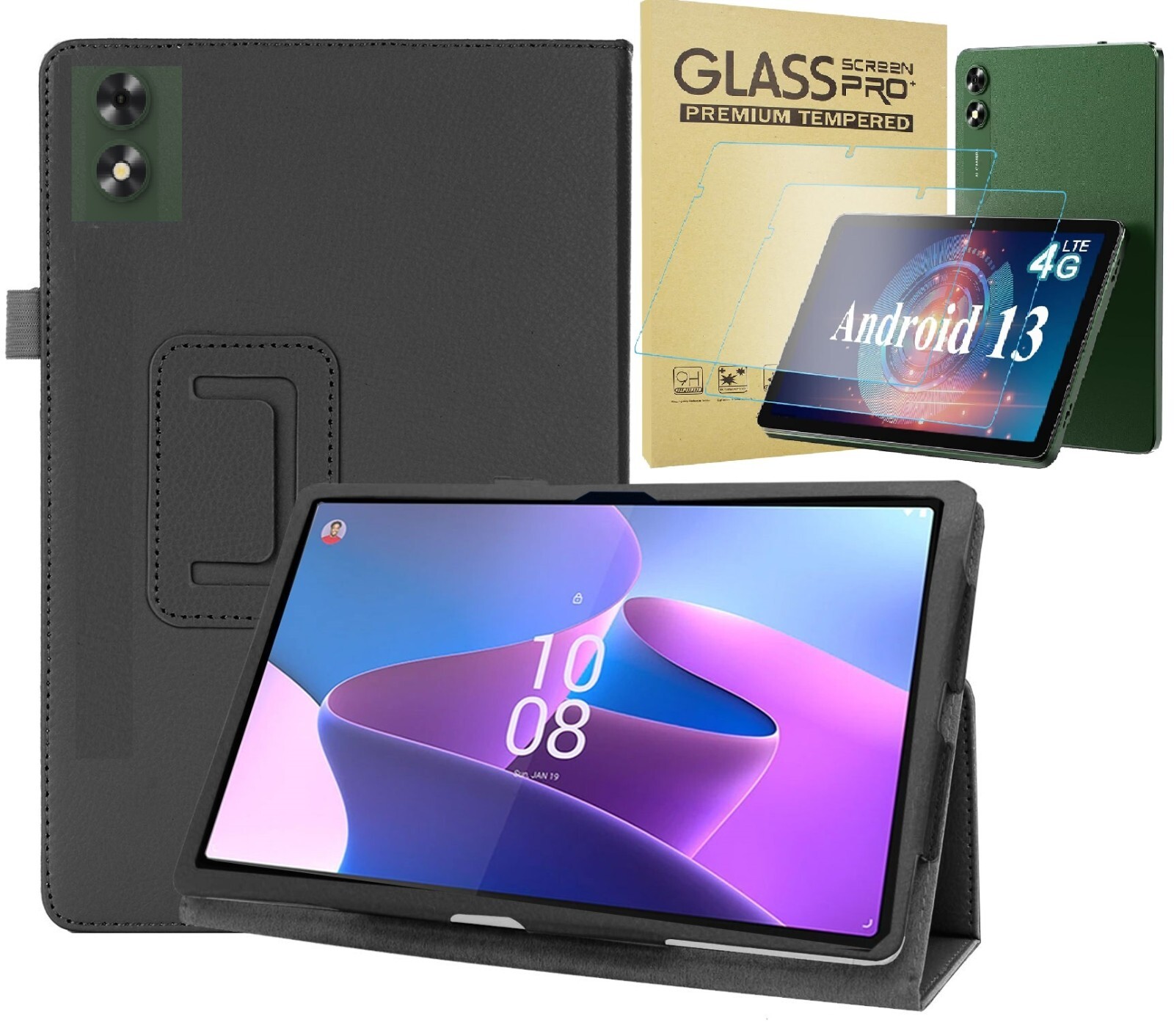 Vortex ZTAB10 Case 10.1 inch Tablet Cover/ Vortex ZTAB 10 Glass Screen Protector