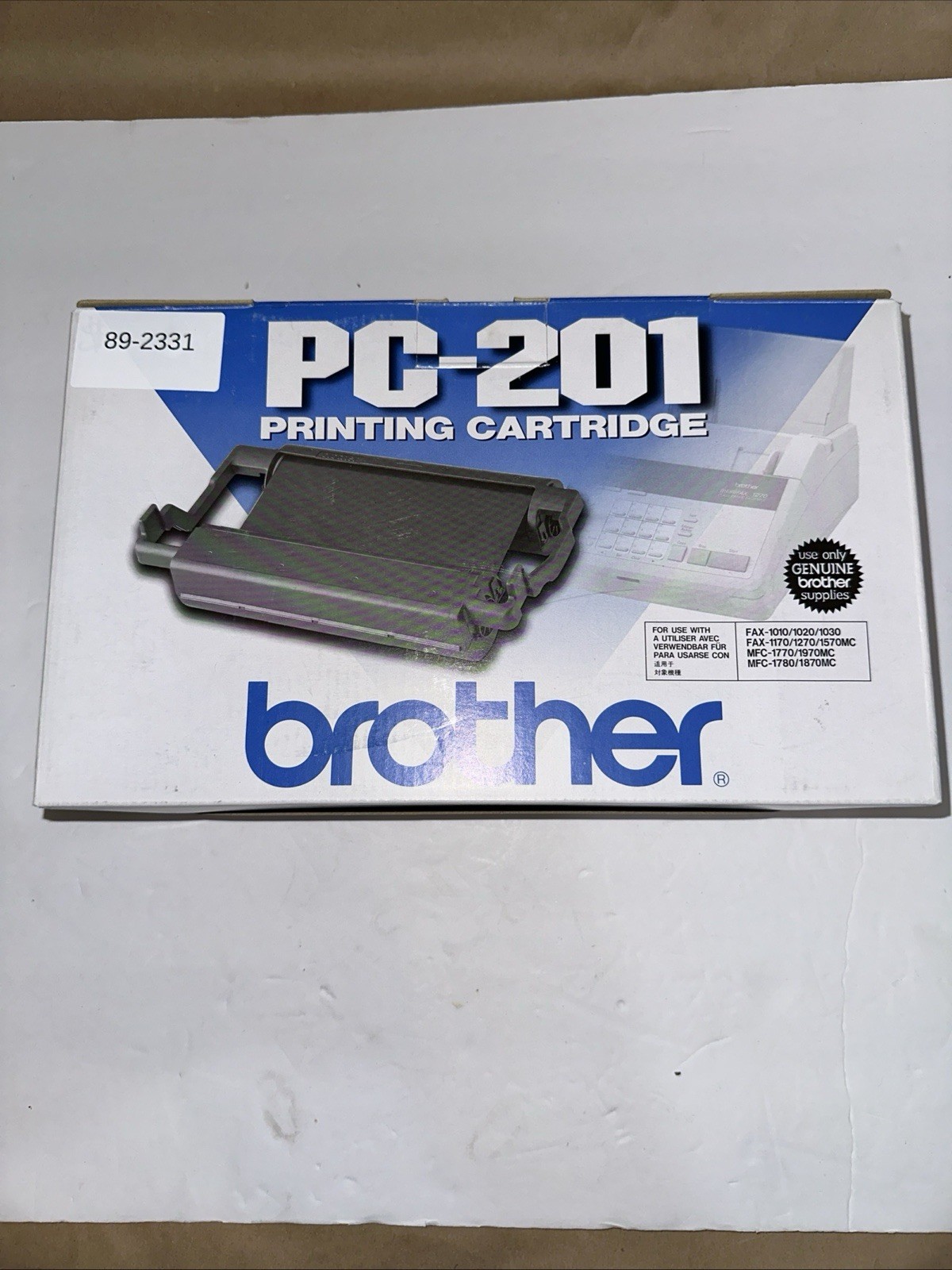 Genuine Brother PC-201 Print Cartridge  PC-201 Black - New