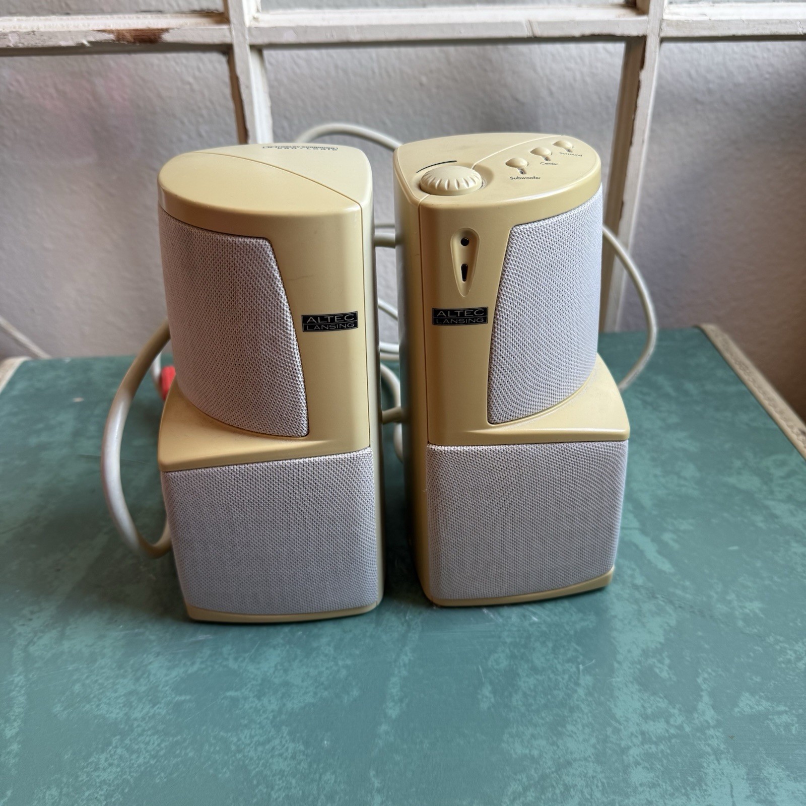 Altec Lansing Speakers ACS495 Dolby Pro Logic Beige 90s VTG