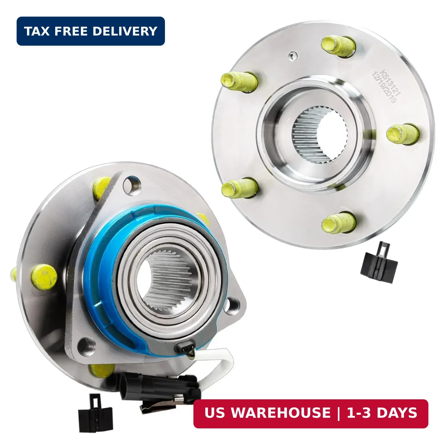2pc Front Wheel Bearing Hubs for 00-13 Chevy Impala Monte Carlo, 97-08 Pontiac G