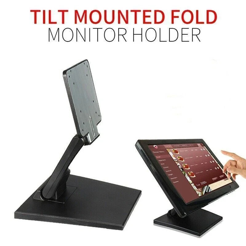 Tilt Mounted Fold Monitor Holder Vesa 10in-27in Lcd Display Press Screen Stand