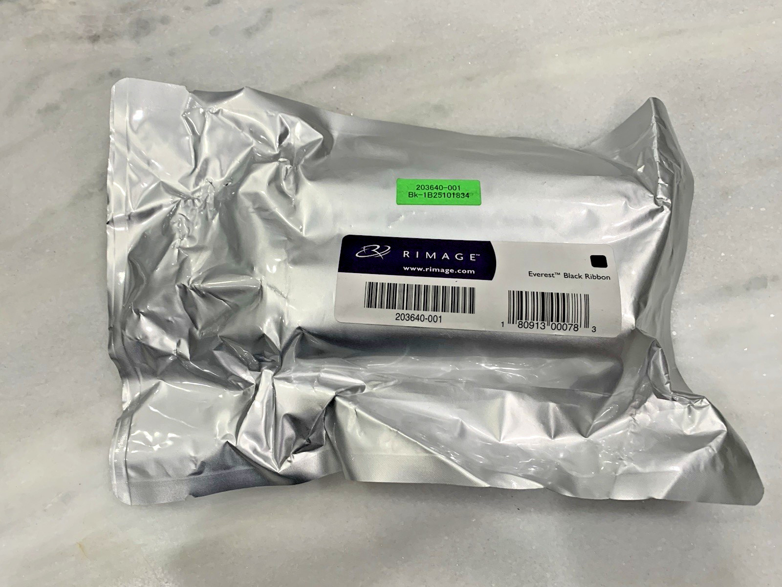 Genuine Rimage Everest Black Ribbon 203640-001 – New/Sealed – 1000 prints