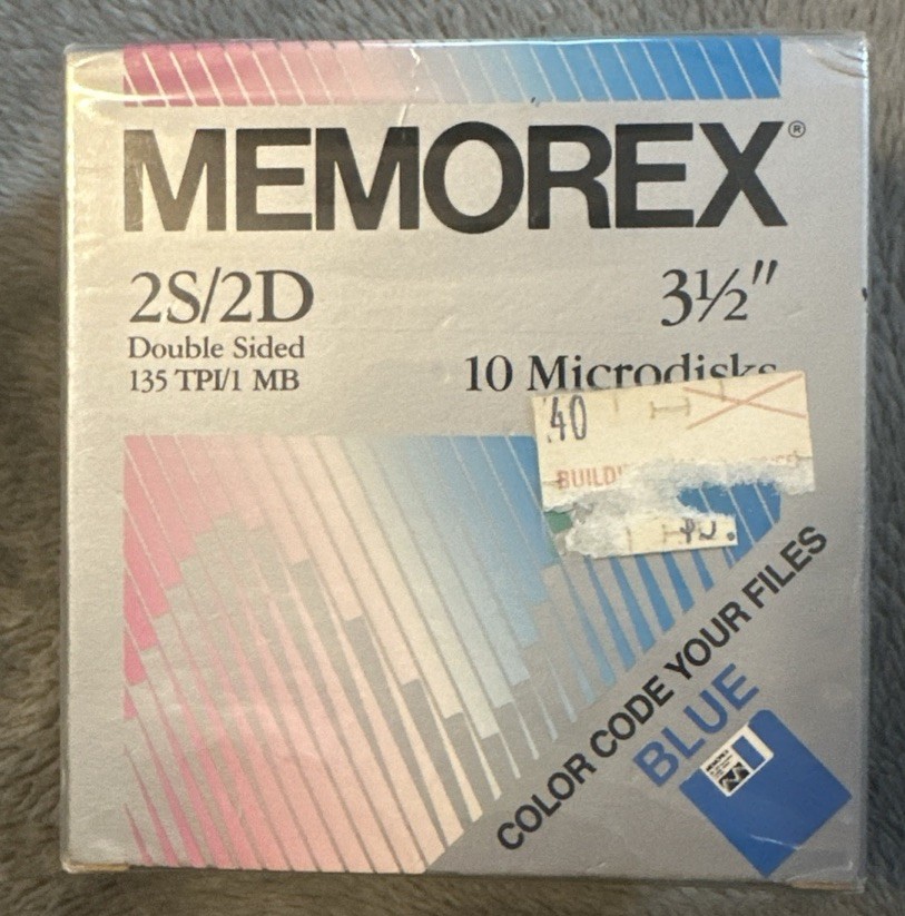 Memorex 2S2D Double Sided 3.5" Microdisks Floppy Discs 10-PACK - SEALED