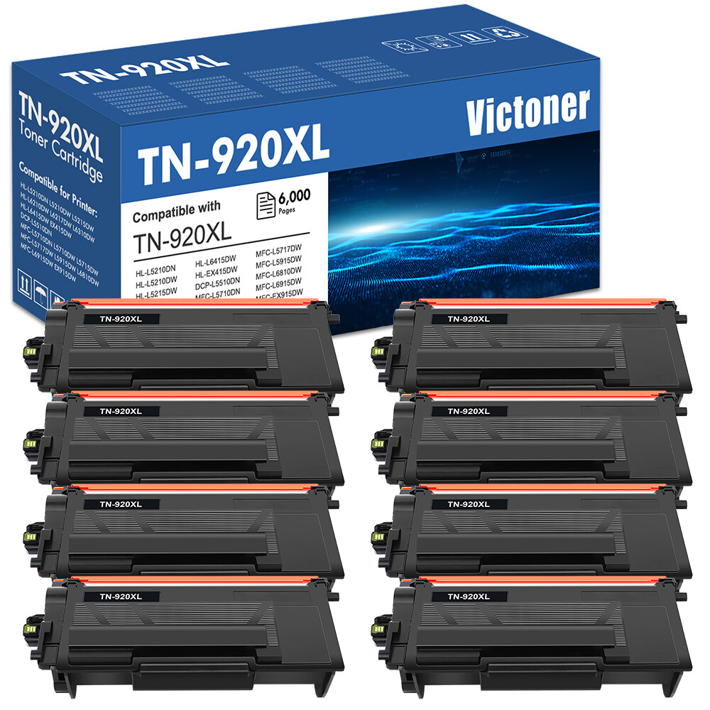 8PK TN-920 Compatible With Brother TN920XL Toner HL-L5215DW L6210DW MFC-L5715DW