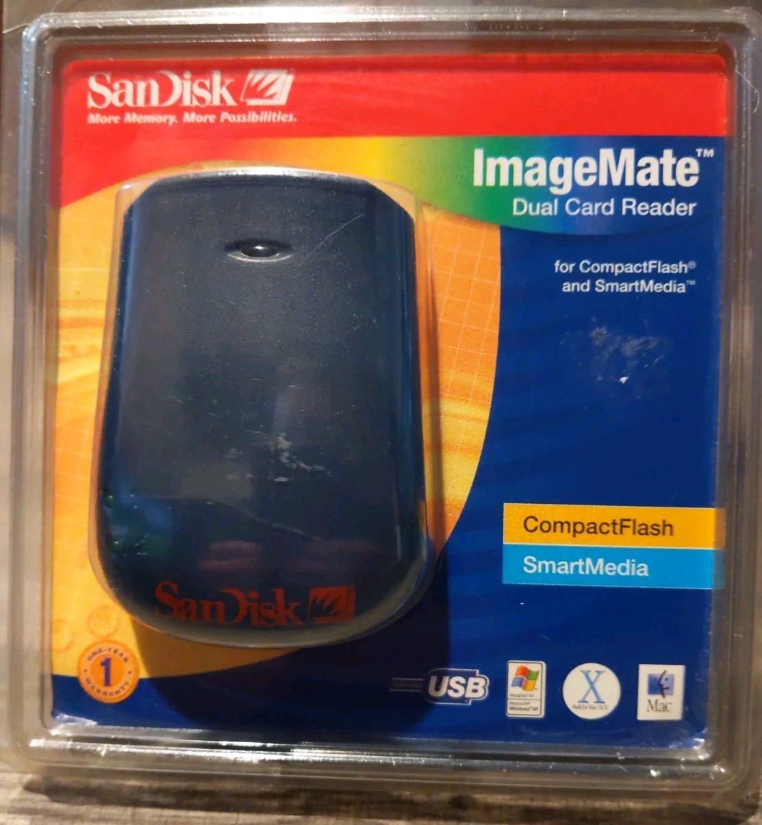 SanDisk ImageMate Dual Card Reader SDDR-75-07 For CompactFlash & SmartMedia New