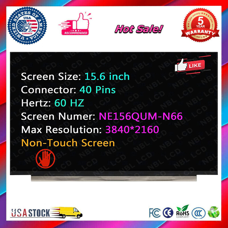 NE156QUM-N66 MNF601EA1-1 NE156QUM-N6C NE156QUM-N6A 4K LCD Display Screen New