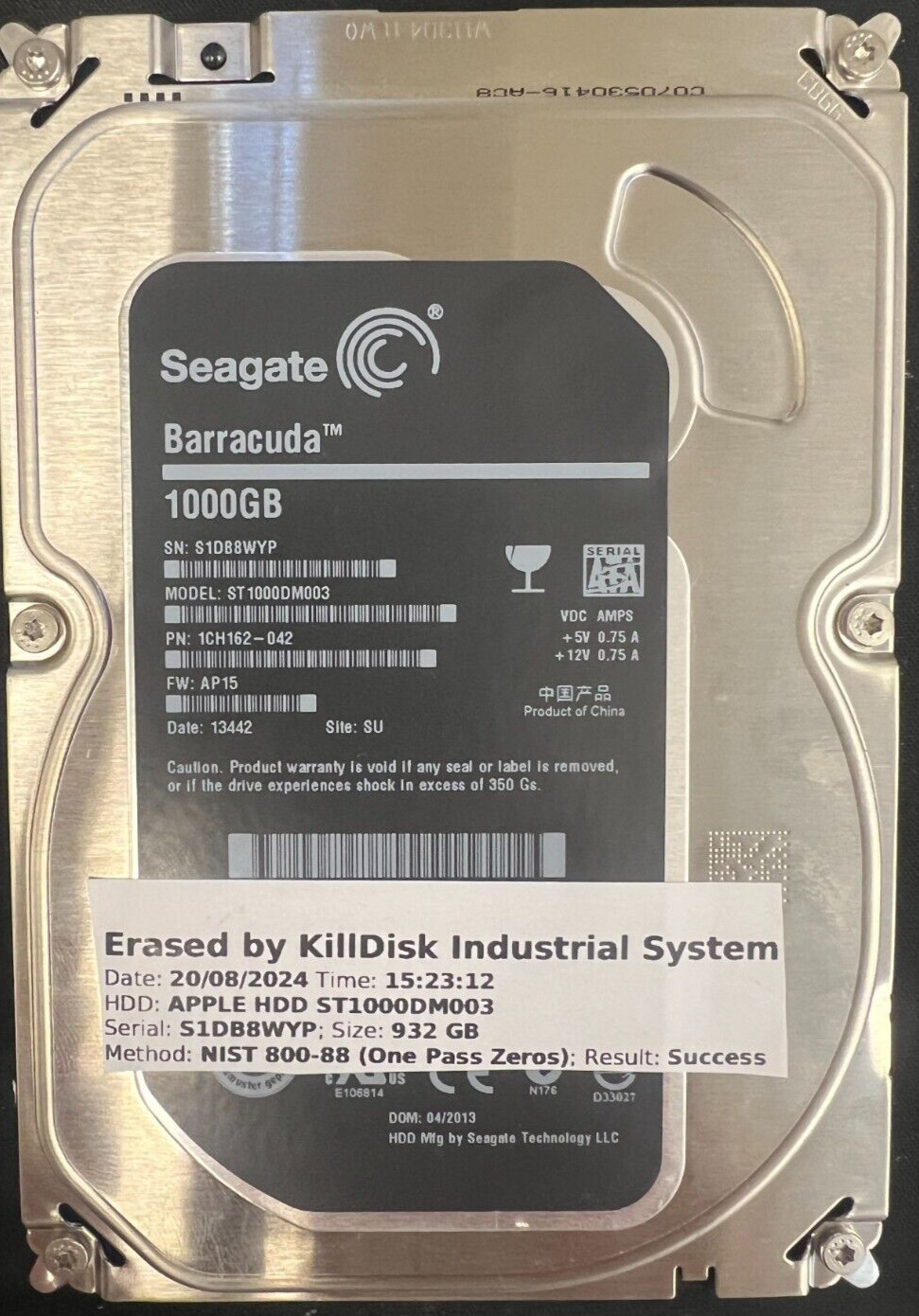 Apple OEM Seagate Barracuda 3.5" Hard Drive ST1000DM003 1,000 GB