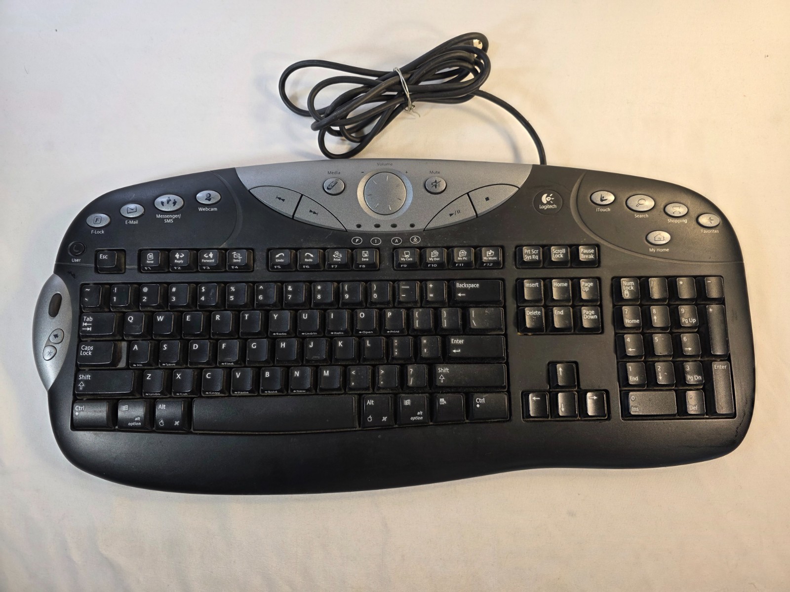 Logitech Elite USB Wired Keyboard Y-BF38 Multimedia Internet Keyboard