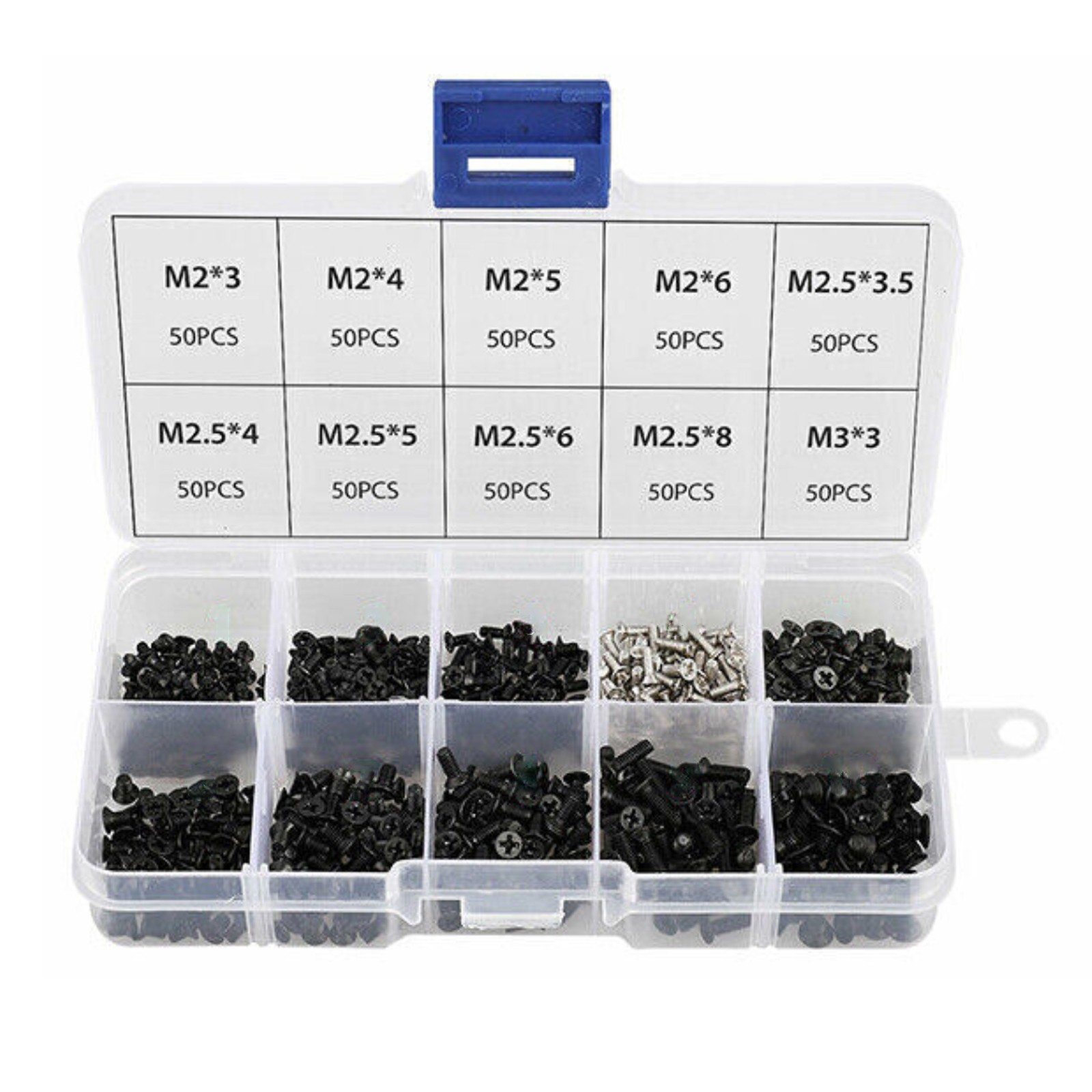 500Pcs Universal Alloy Steel Laptop Notebook Computer Repair Screws Kit With Box