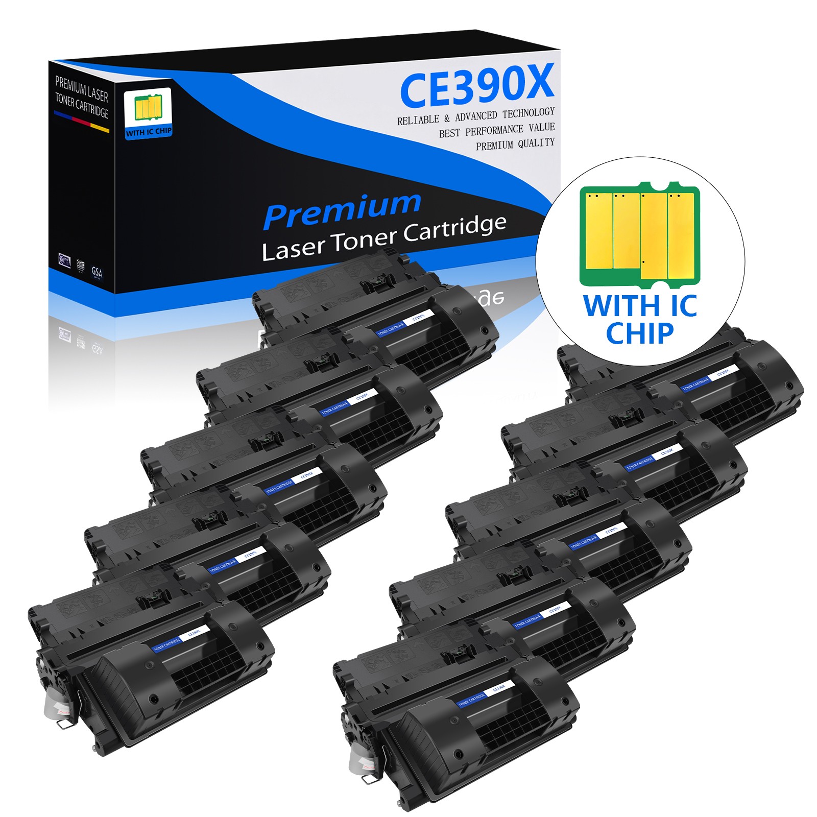 10x Hi-Yield CE390X 90X Toner Cartridge for HP LaserJet 600 M603dn M603xh M602dn