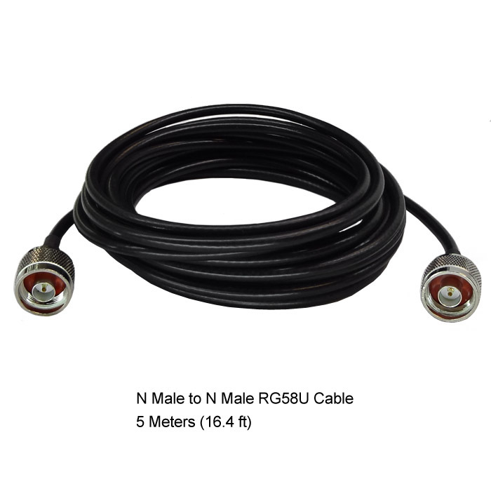 Low Loss N Male to N Male RG58U Coaxial Cable 9.8ft 3-Meter