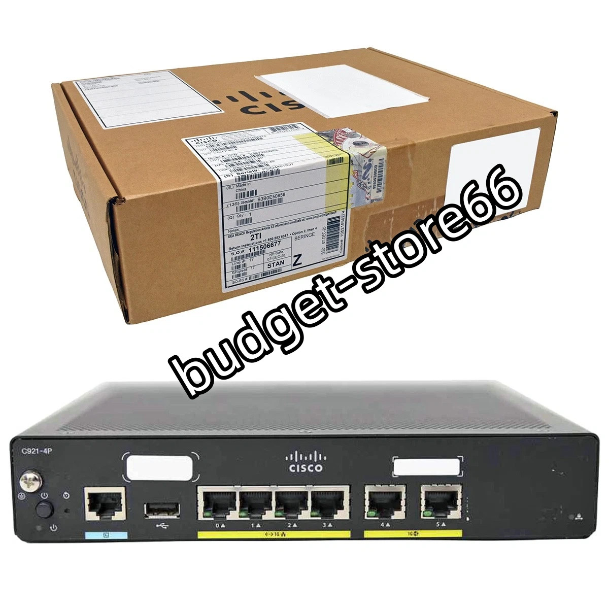 New Cisco C921-4P Intergrated Services Router 4 Ports Expedited Shipping