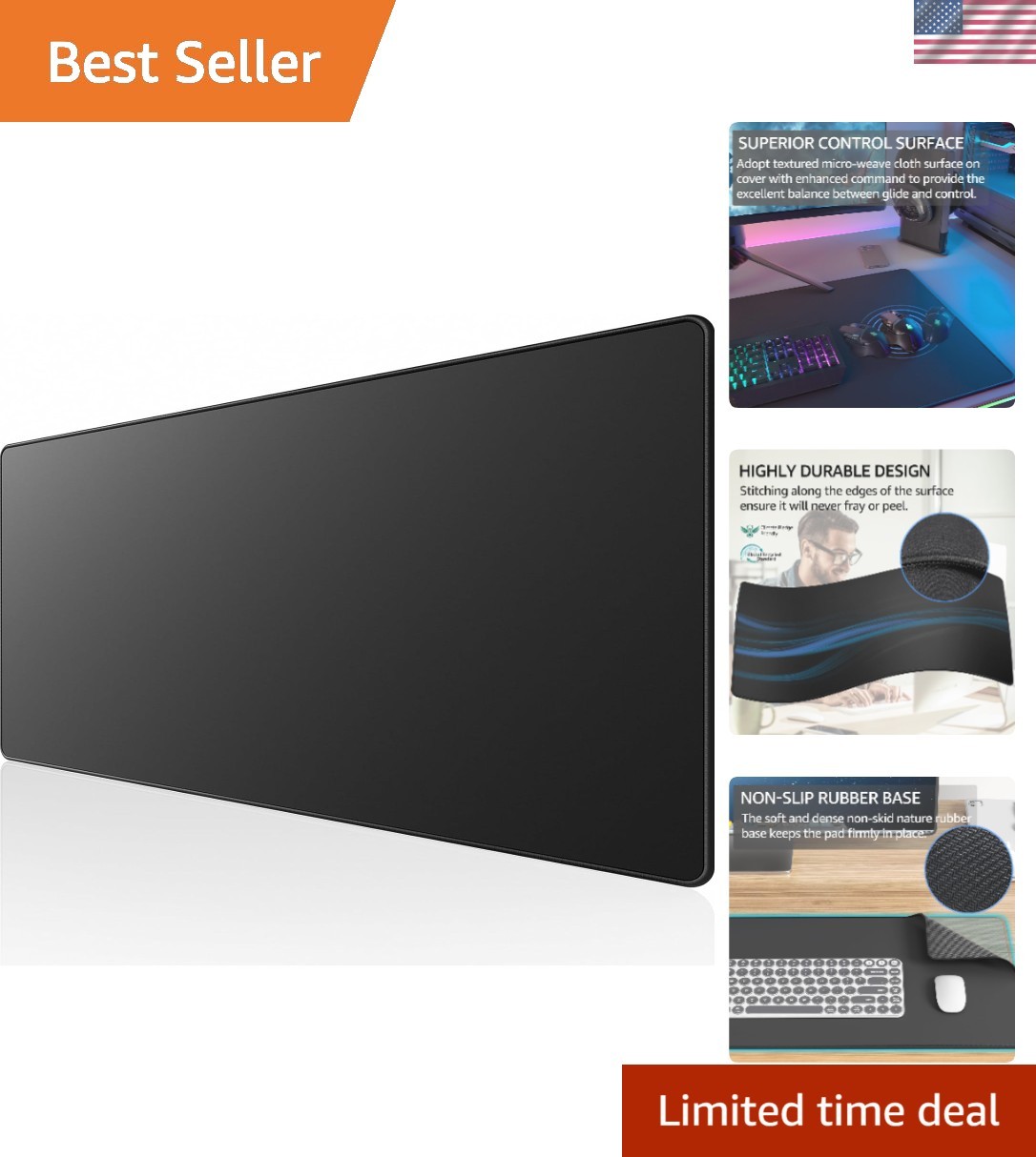 Large Extended Mouse Pad 31.5 x 15.7 - Water-Resistant for Gaming & Office Use