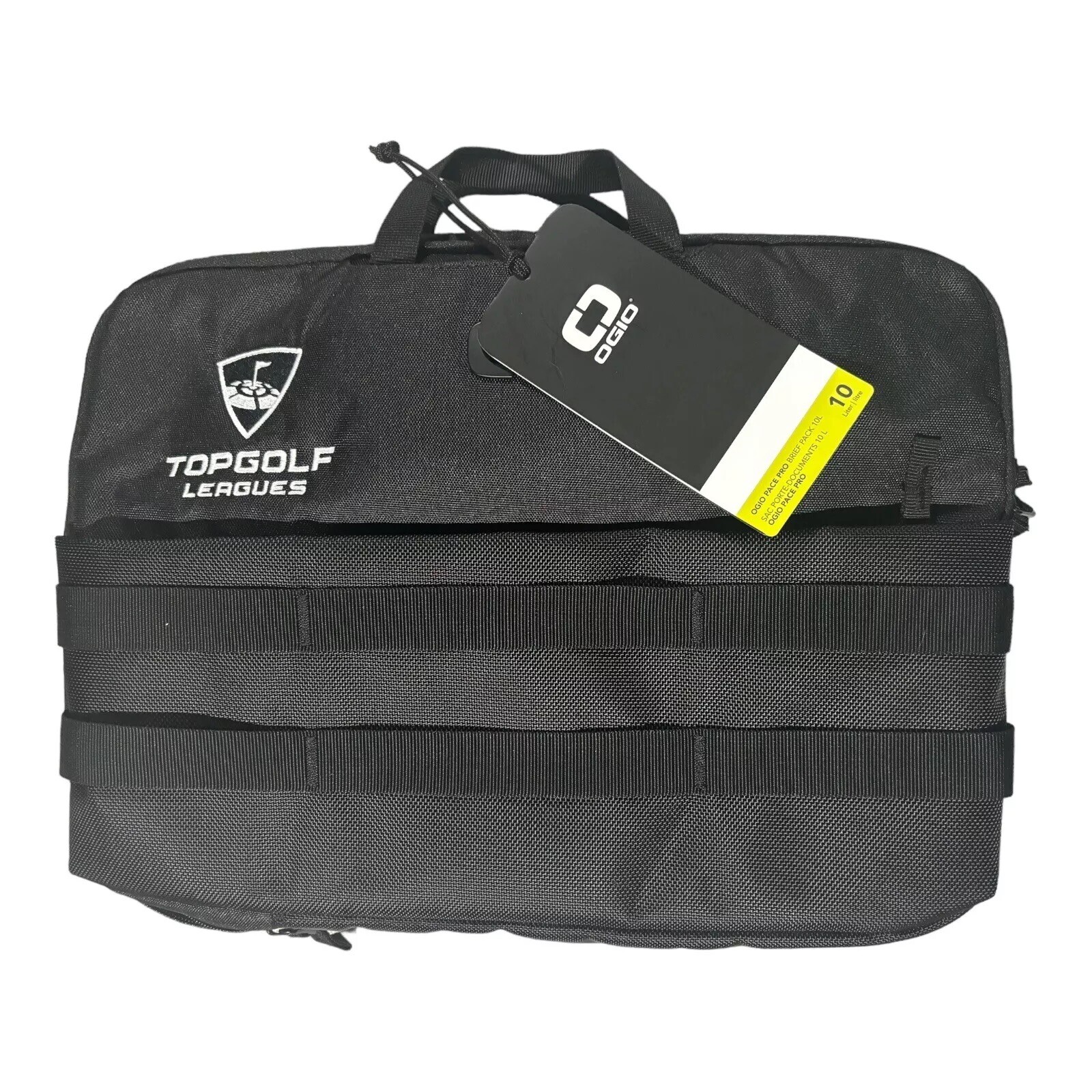 Ogio Pace Pro 10 Laptop Brief Pack W/TopGolf Logo - Black - 15” X 11” NWT