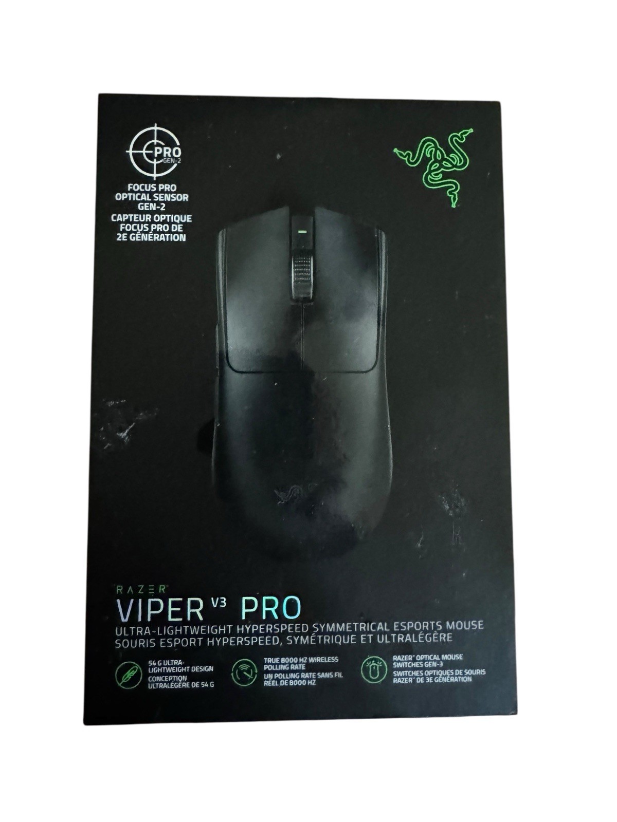 Razer Viper V3 Pro Wireless Esports Gaming Mouse Black RZ01-0512 NEW
