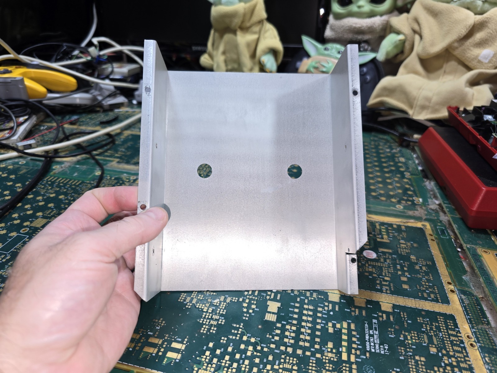 Tandy 1000 EX EXACT EMPTY 5 1/4 Disk Drive Metal Plate Cover ONLY-OK-READ ALL