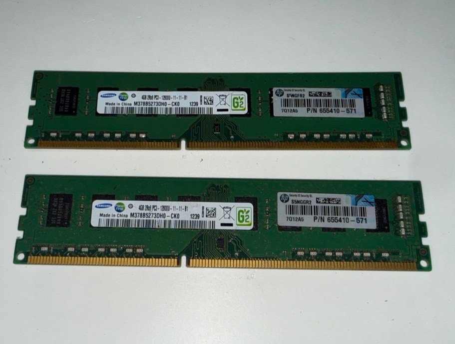 Samsung 2x 4GB DDR3-1600 PC3-12800 2Rx8 CL11 DIMM M378B5273DH0-CK0 (2x4GB : 8GB)