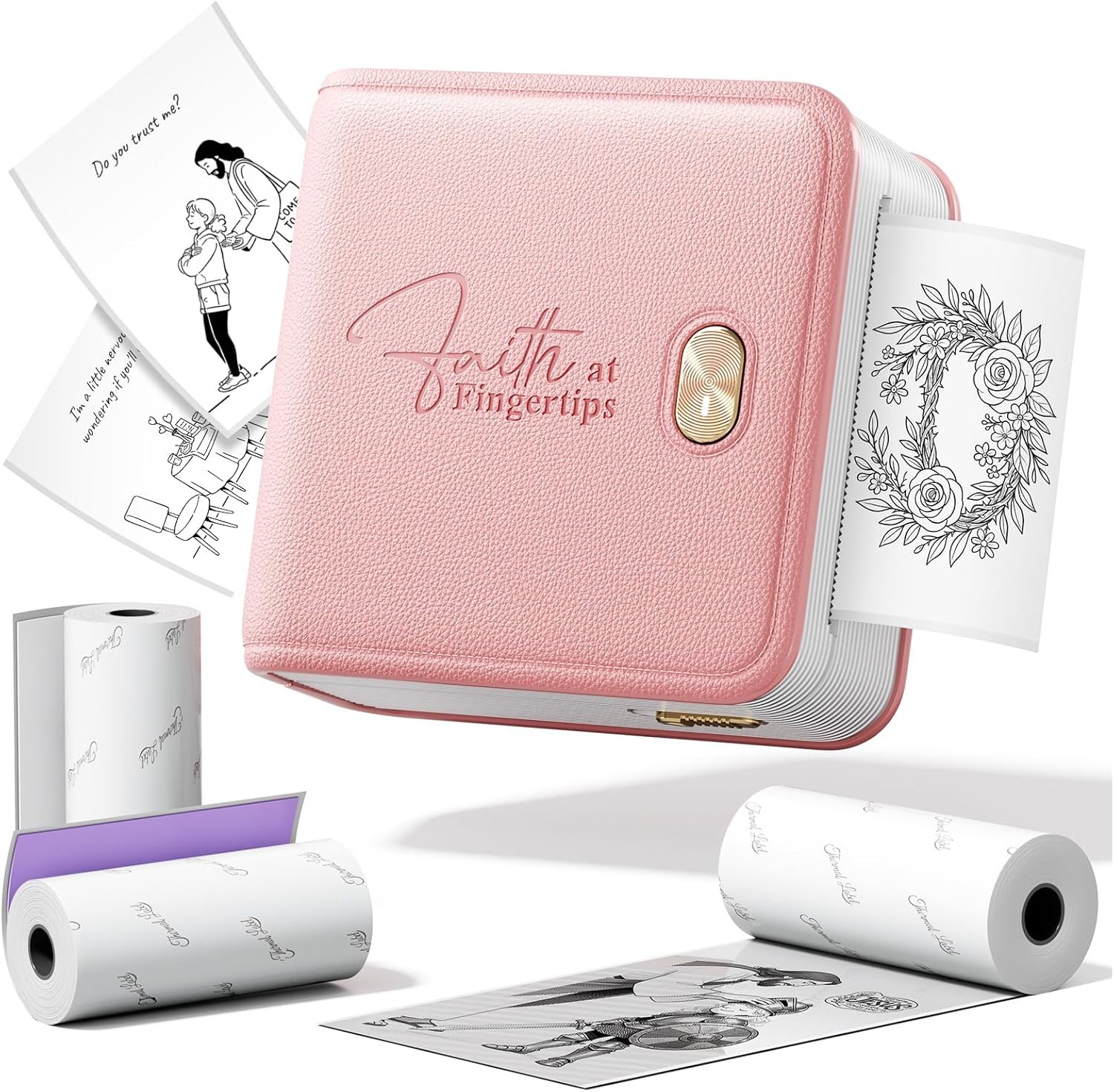 FaithTag Bible Study Journaling Supplies,Mini Sticker 2" Printer F21 DIY 3 Rolls