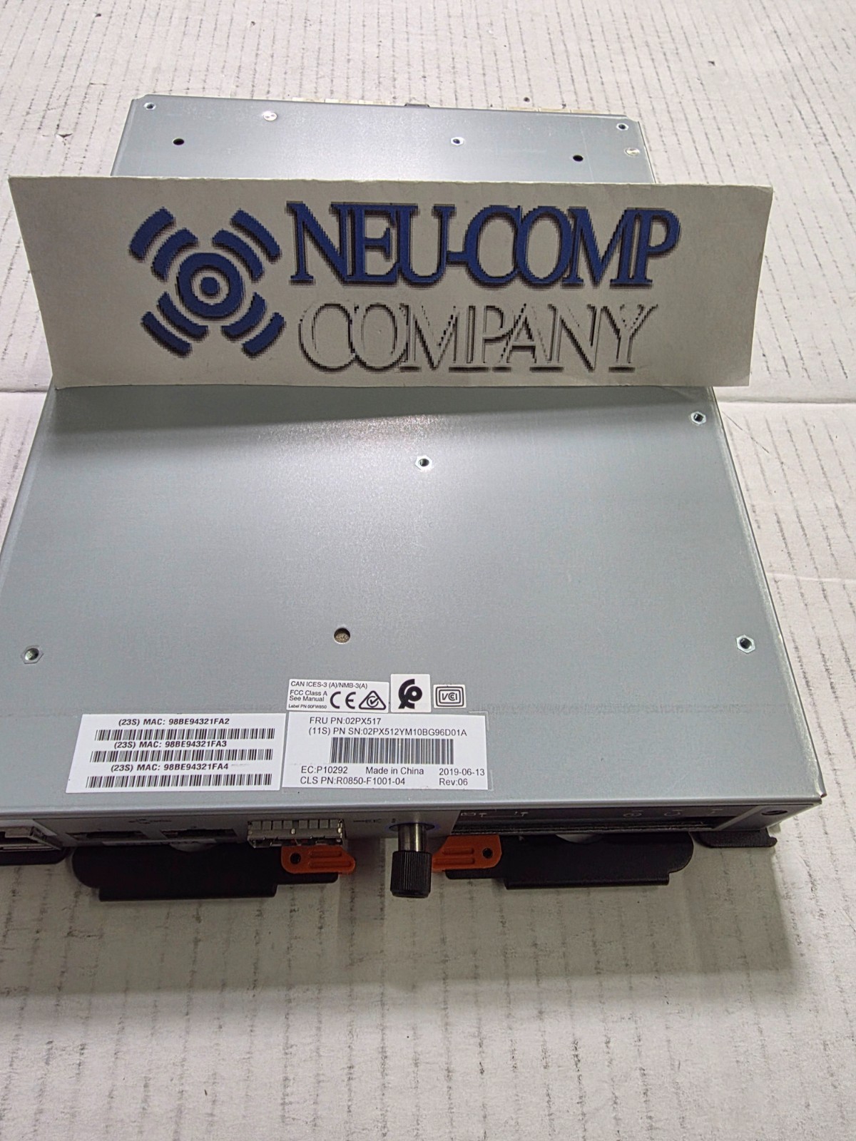 IBM P/N 02PX517 02PX512 02YC345 Storwize V5030E Node Controller
