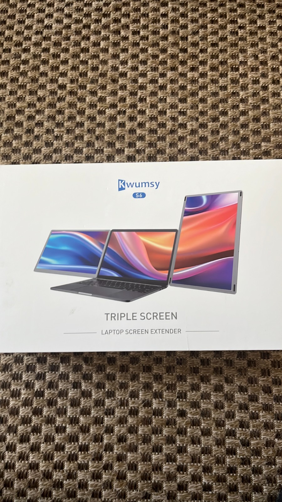 Kwumsy S6 15.6" Portable Monitor Laptop Screen Extender 1080P FHD USB-C Triple