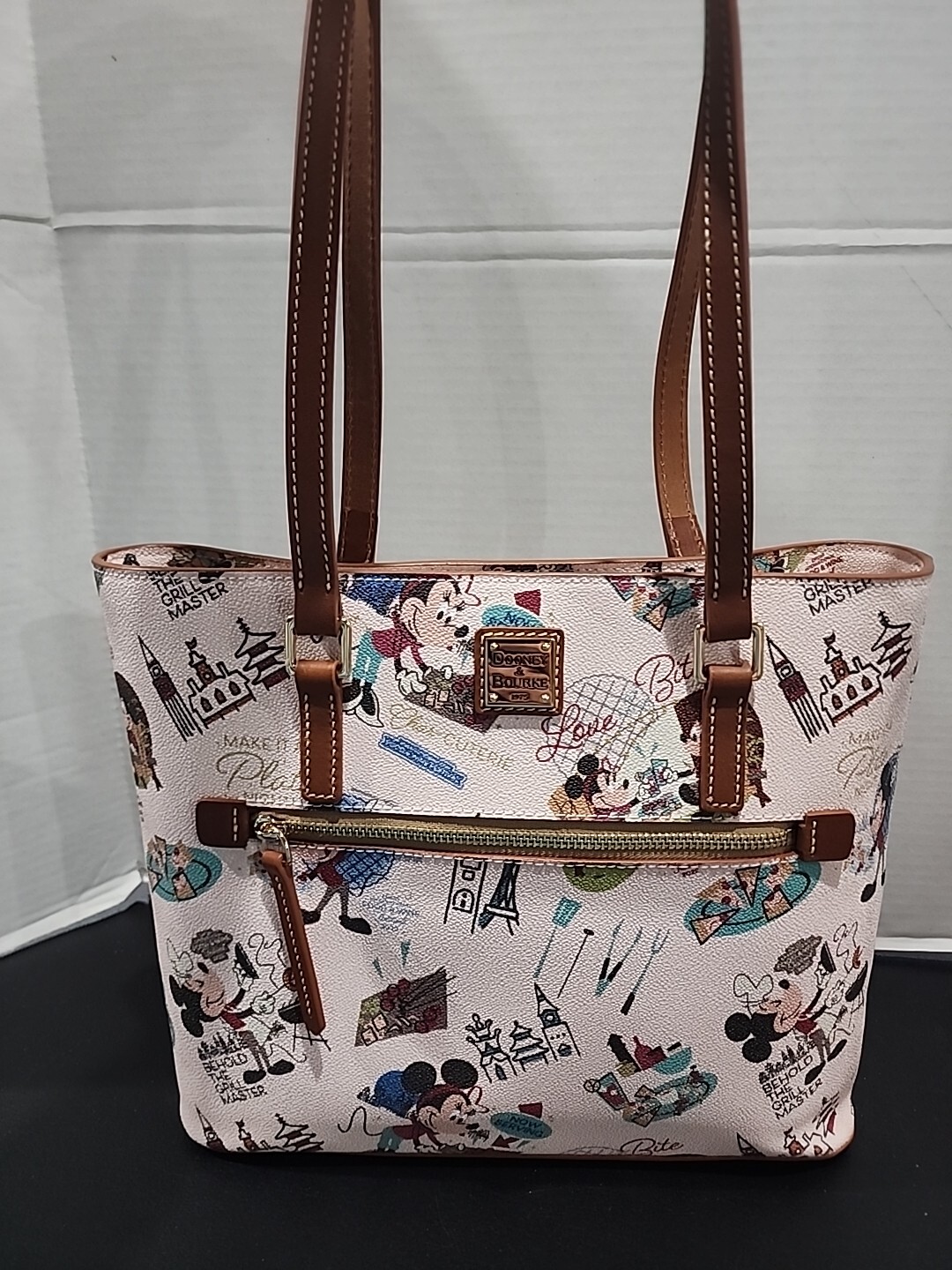Disney Parks 2022 Dooney & Bourke Epcot Food & Wine Festival Mickey Tote Bag NWT