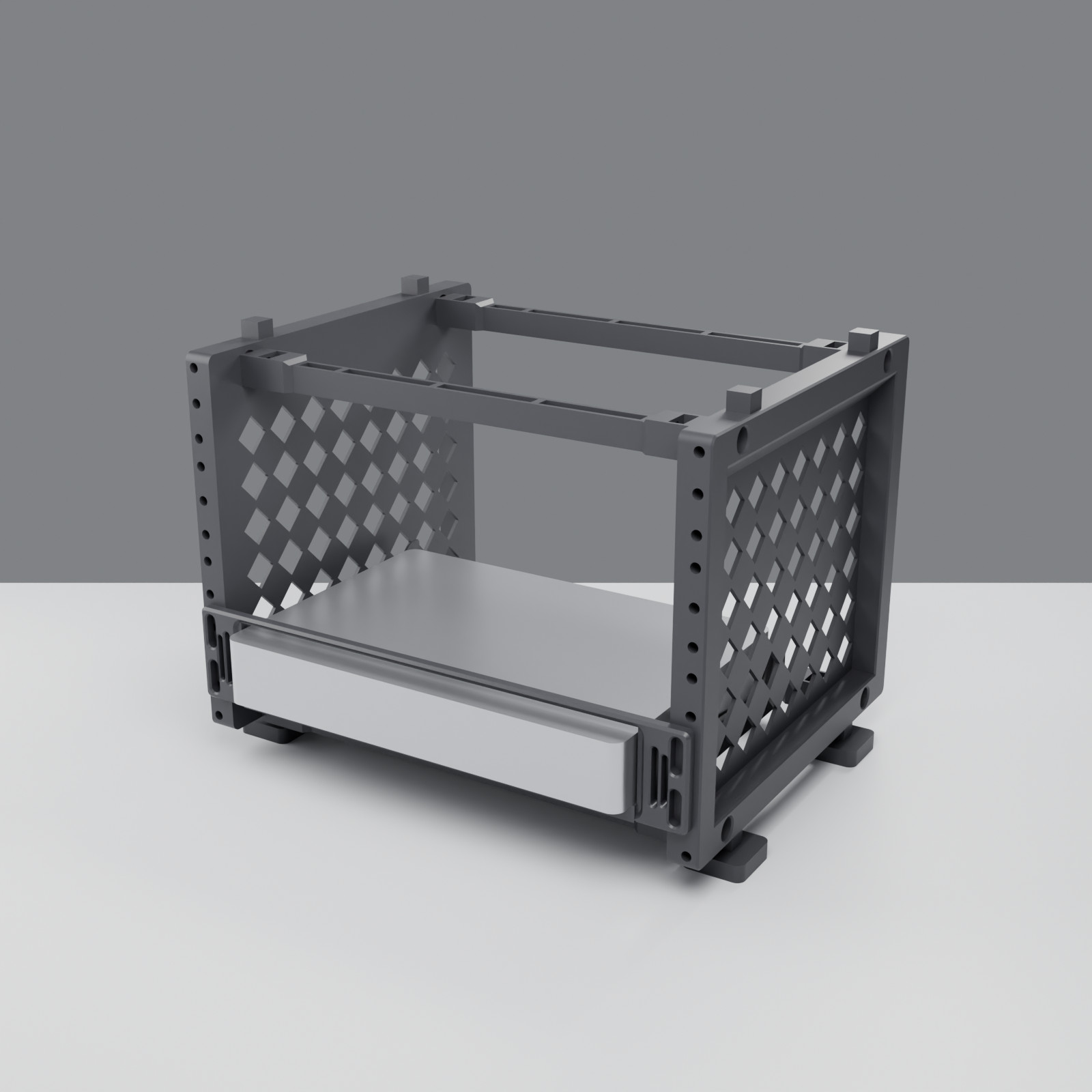 10 Inch Rack Shelf 1U Vented Cantilever Tray Universal Mini Server Cabinet Black