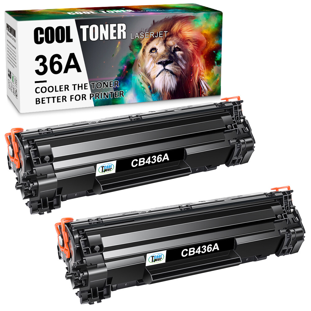2PK CB436A Toner Compatible With HP 36A LaserJet P1505 P1505n M1522n M1522nf