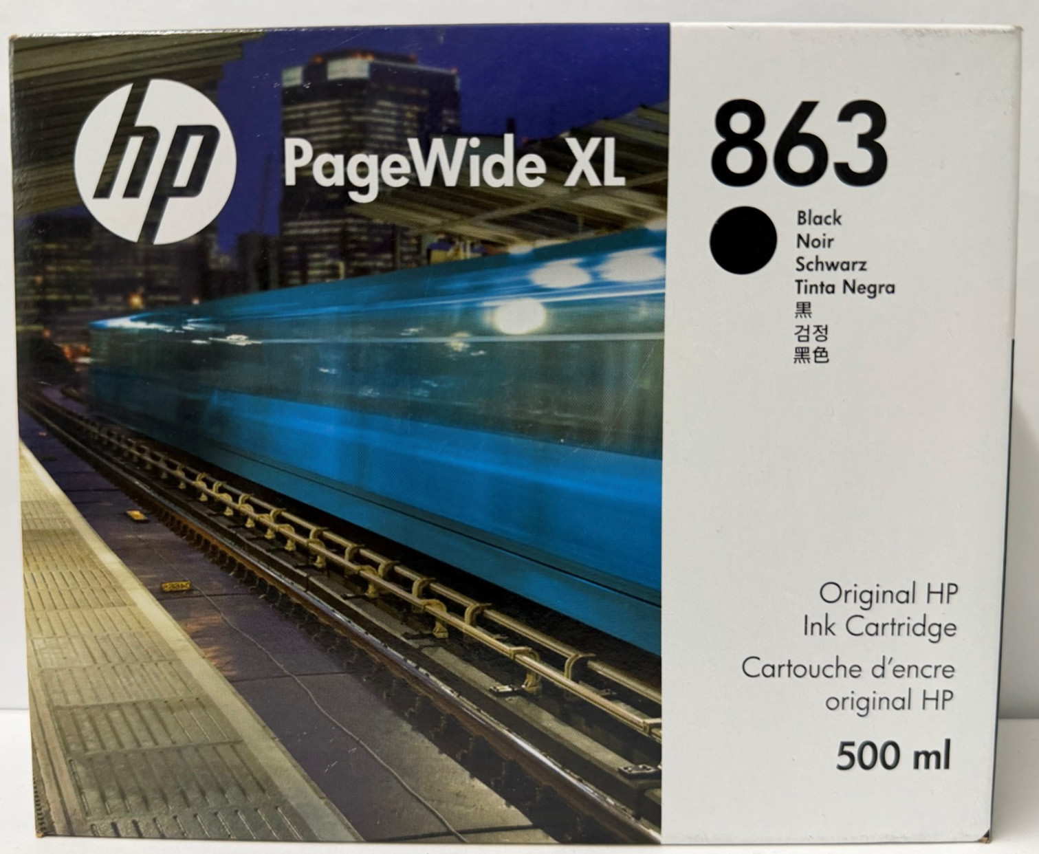 New Genuine HP 863 Black Ink Cartridge Box PageWide XL 3920 500ml