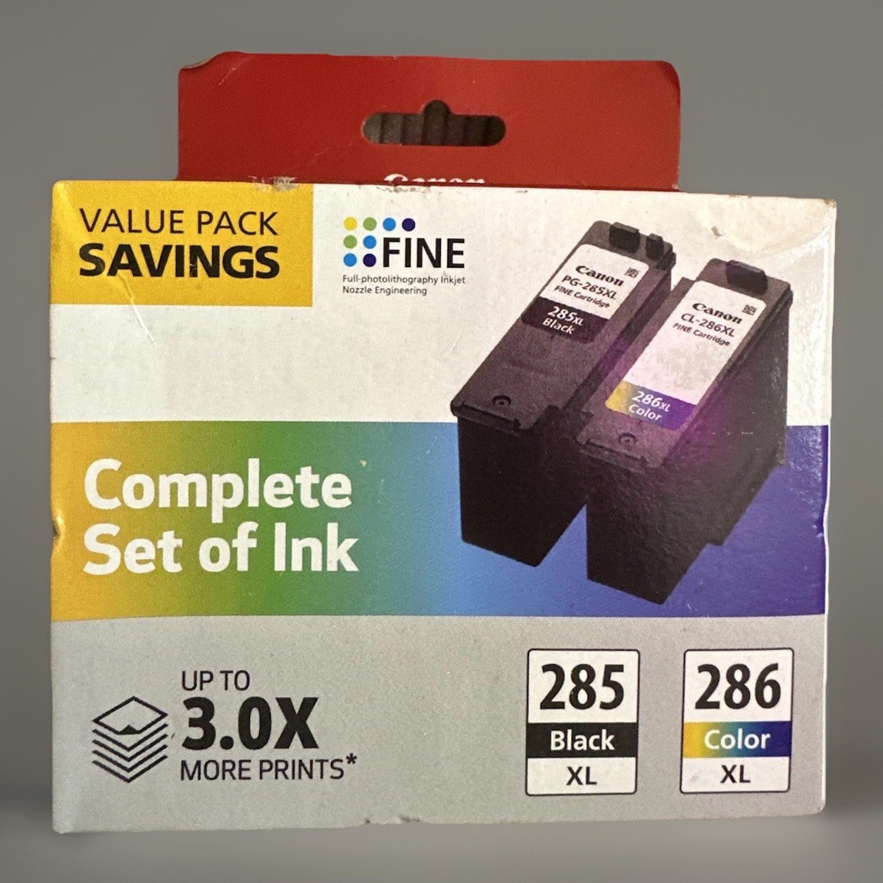 2x Canon 285XL Black 286XL Color Ink Cartridges Value Pack NEW Sealed