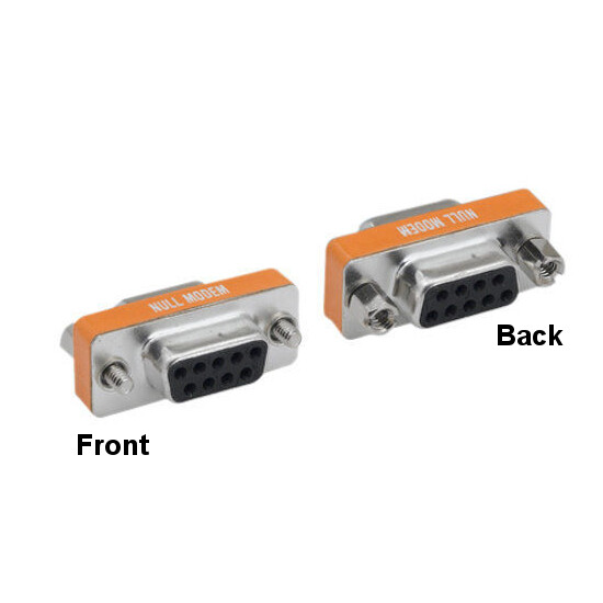 KNTK Mini Null Modem DB9 Female to Female Adapter RS232 Crossover Connector Data