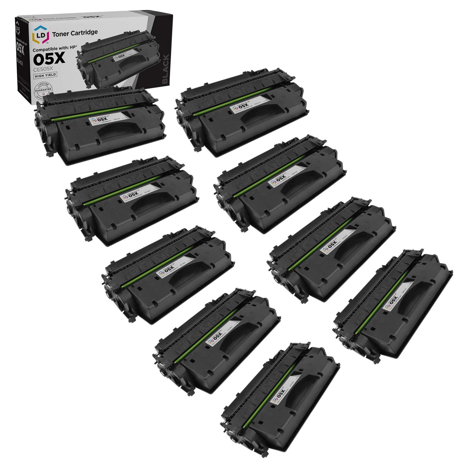 LD Comp Replacement 05X CE505X HY Black 9pk for HP Laserjet P2055d P2055dn P2055