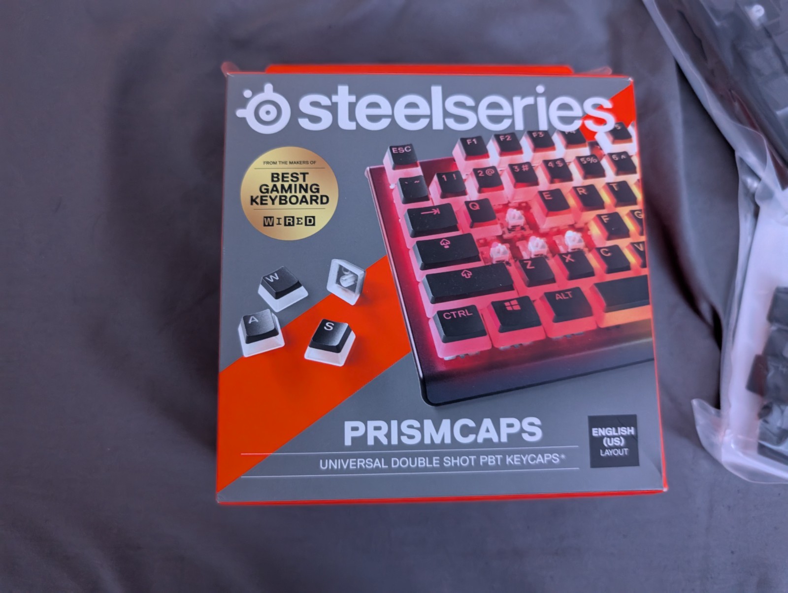 SteelSeries PRISMCAPS - Double Shot PBT  Pudding-Style Keycaps - Black
