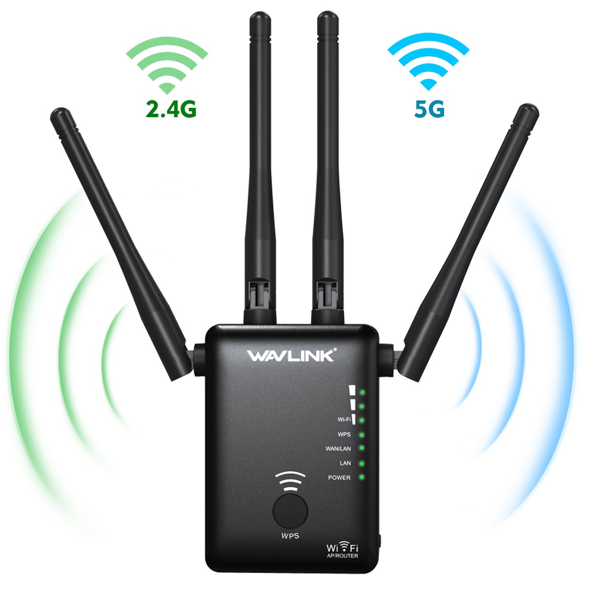 Wavlink 1200Mbps WiFi Extender Wireless Antenna Signal Repeater Dual Band
