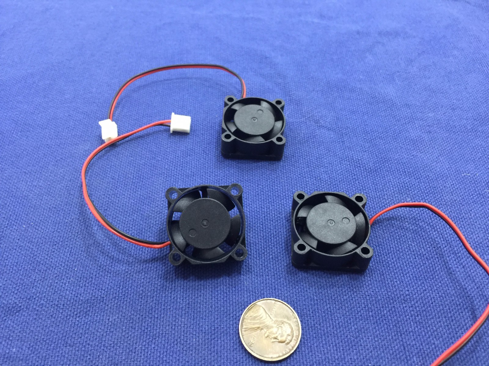 3 Pieces BXR 25mm x 25 x 10 Brushless Cooling Fan small micro Flow CFM 12V c11