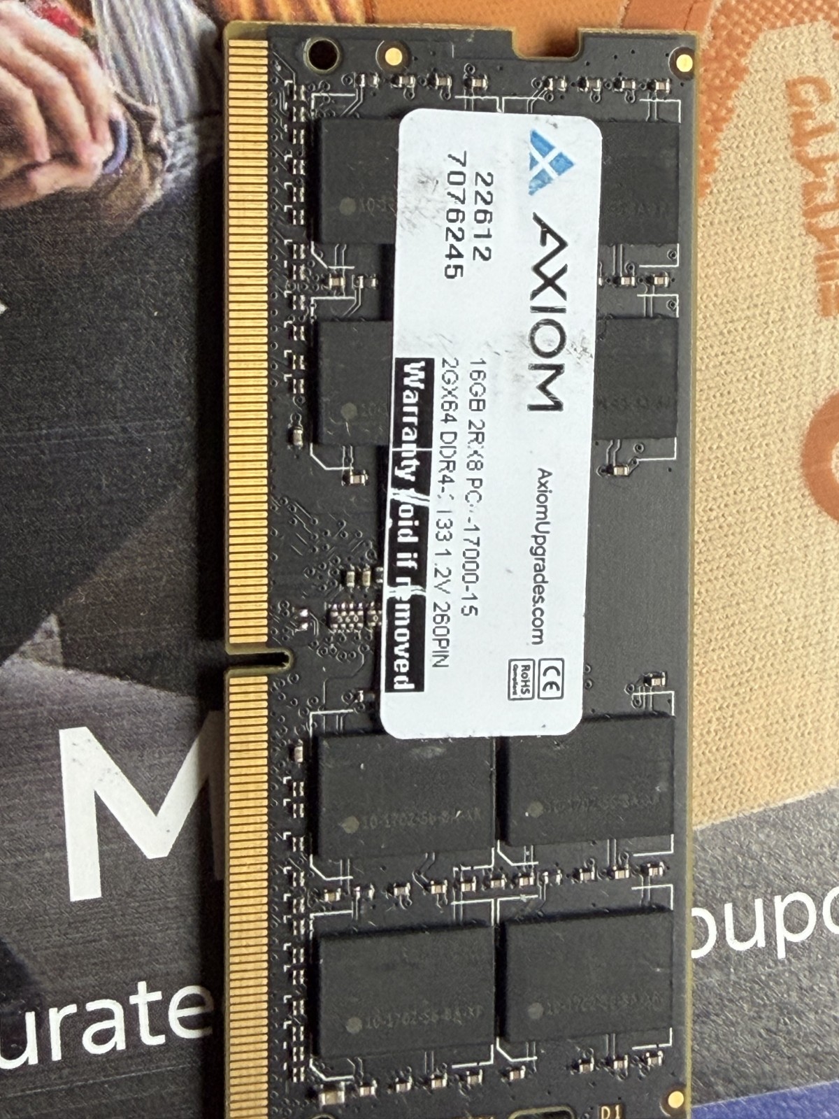 AXIOM 16GB DDR4-2133 2Rx8 PC4-17000