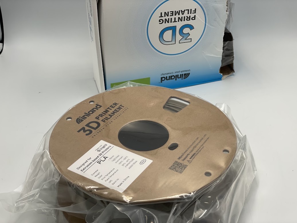 Inland 1.75mm PLA 3D Printer Filament 1.0 kg (2.2 lbs) Cardboard Spool - Brown