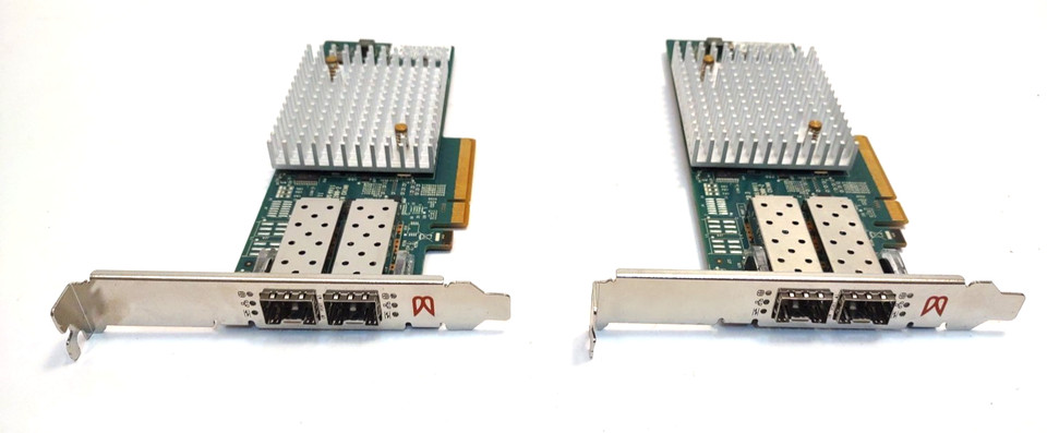 Lot of 2 Brocade 80-1006033-02 Dual-Port 16GbE SFP PCIe Host Bus Adapter 18602