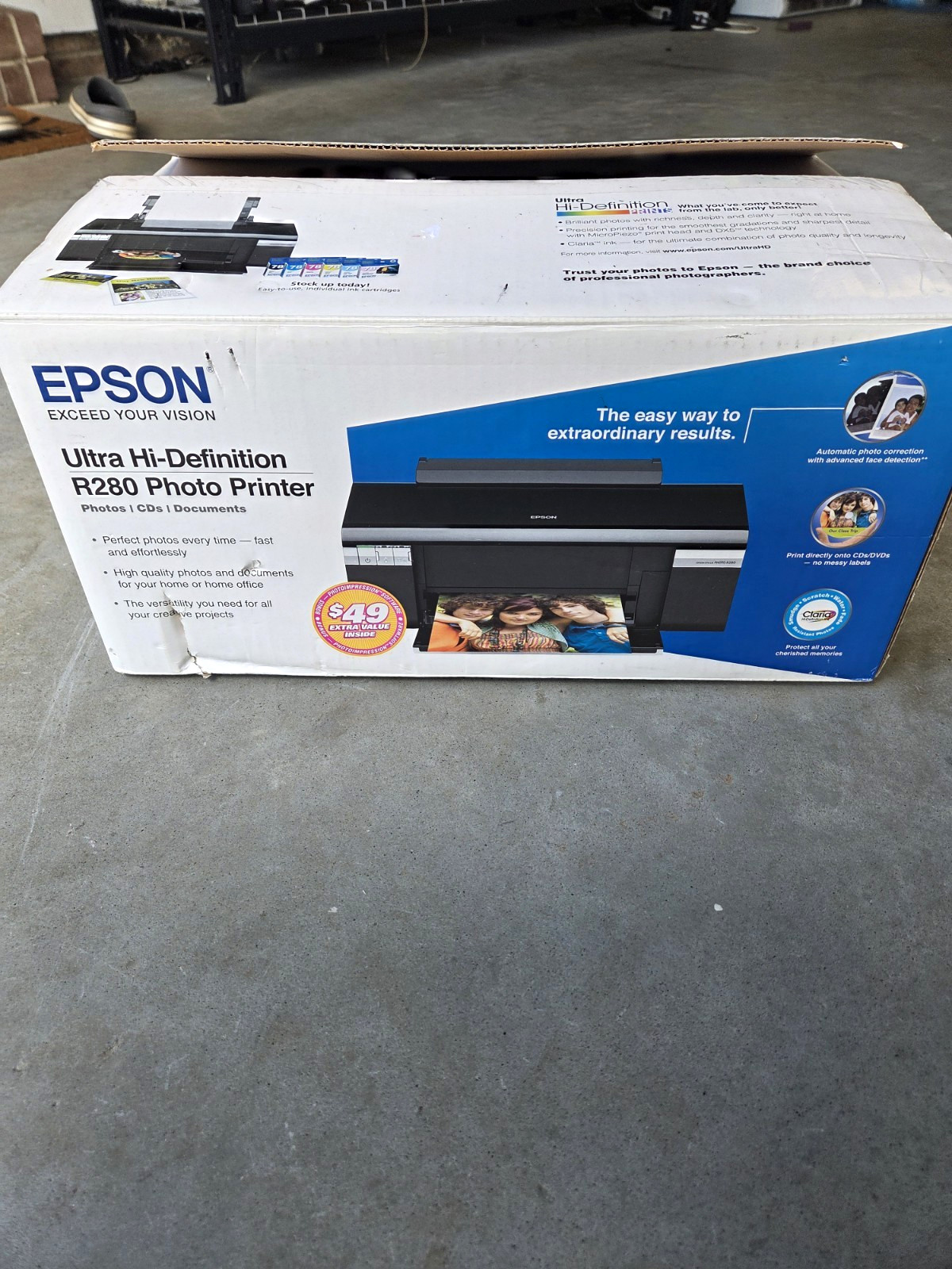 NEW ~ EPSON Ultra High-Definition R280 Photo Printer with Ink ~ Open Box