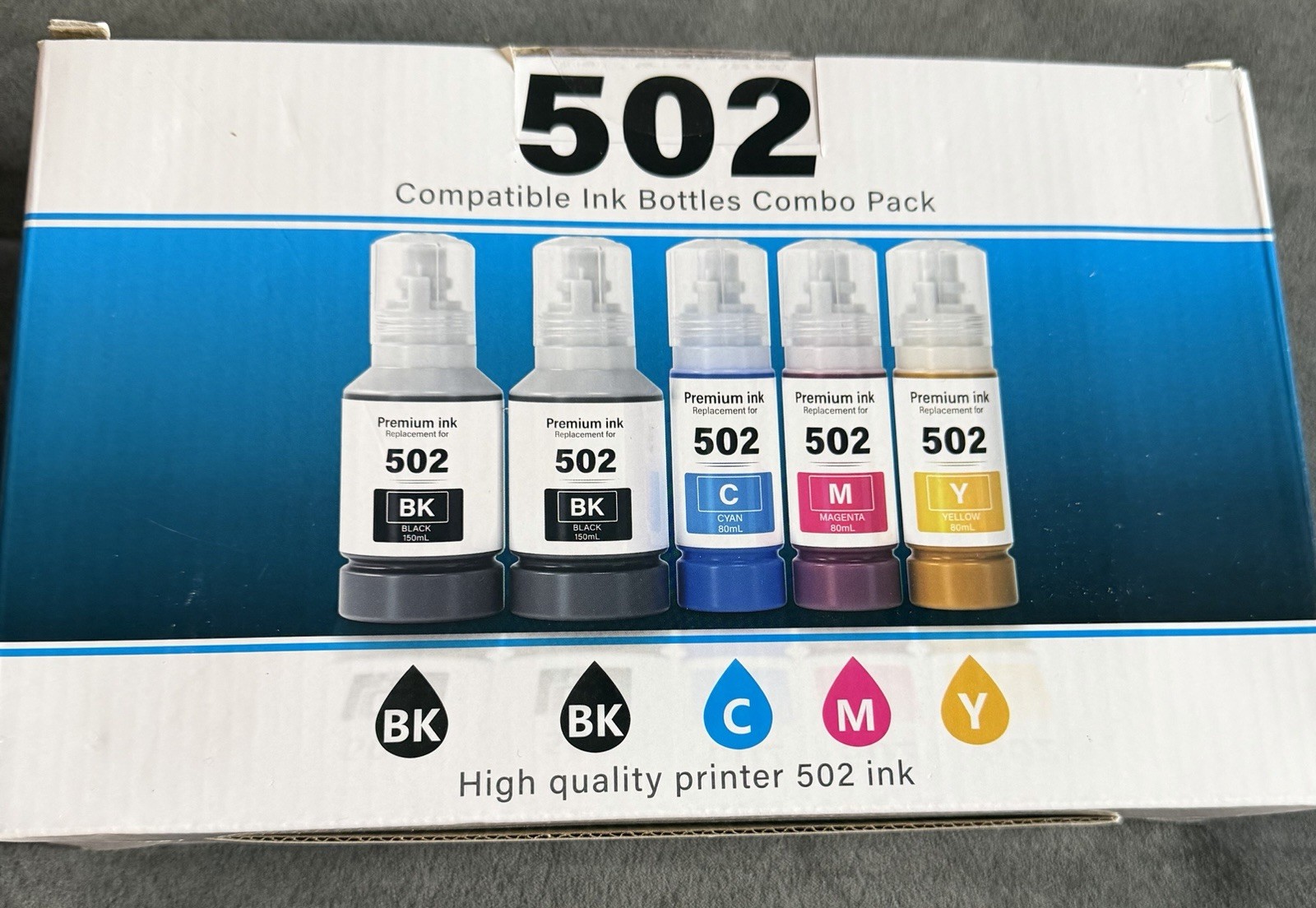  INKROBAT 502 Ink Refill Bottles Combo Pack 2 Black + C M Y Epson ET ST Printers