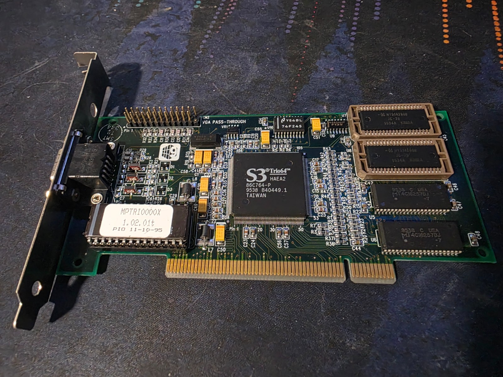 Number Nine S3 Trio64 2MB PCI Vintage Video Card PC00EPS0-2 Maxed RAM - Tested