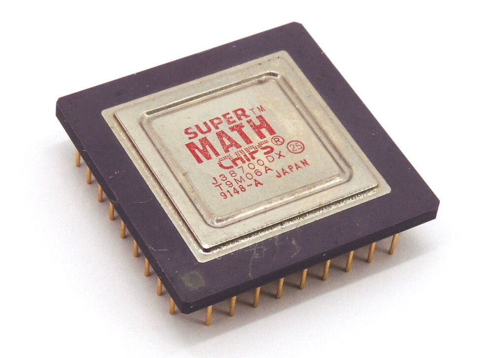 Super Math Chips J38700DX-25 68-Pin Cpga Fpu Co-Processor 25MHz Rare Vintage