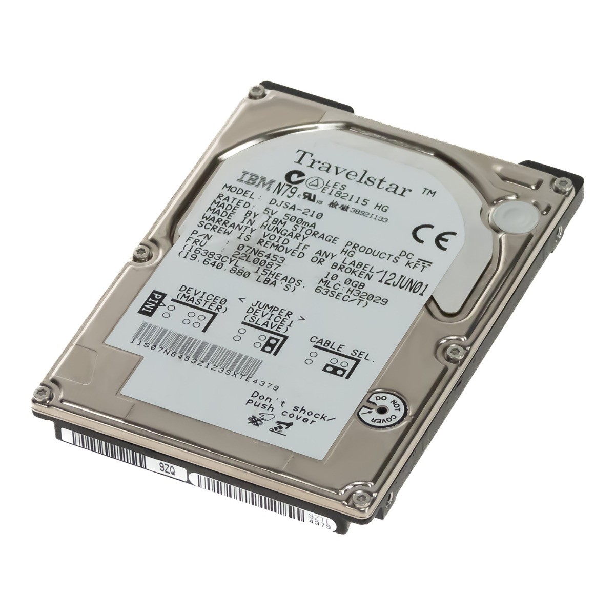 HARD DRIVE IBM 22L0087 07N6453 DJSA-210 10GB 4.2K ATA 2.5'' 