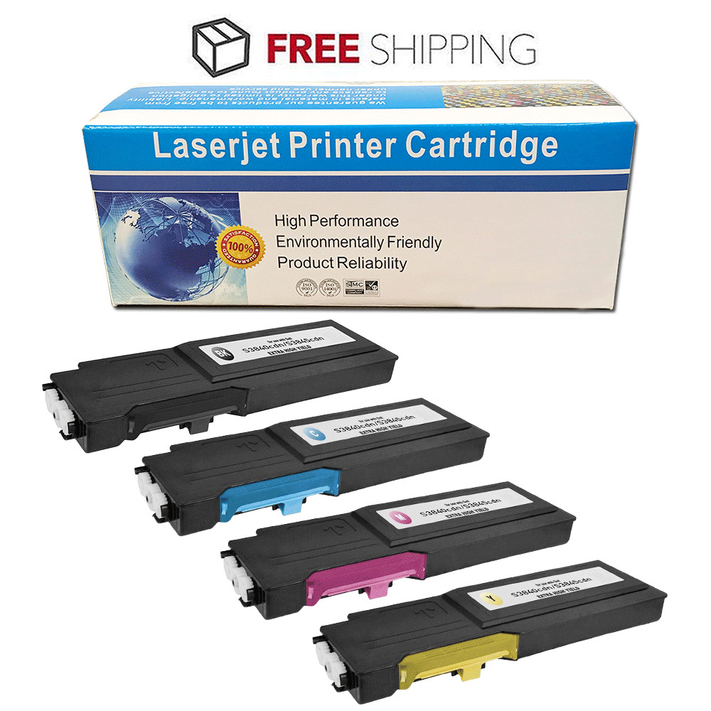 4 PK S3840 593-BCBC 593-BCBD 593-BCE 593-BCBF Toner for Dell S3840CDN S3845CDN