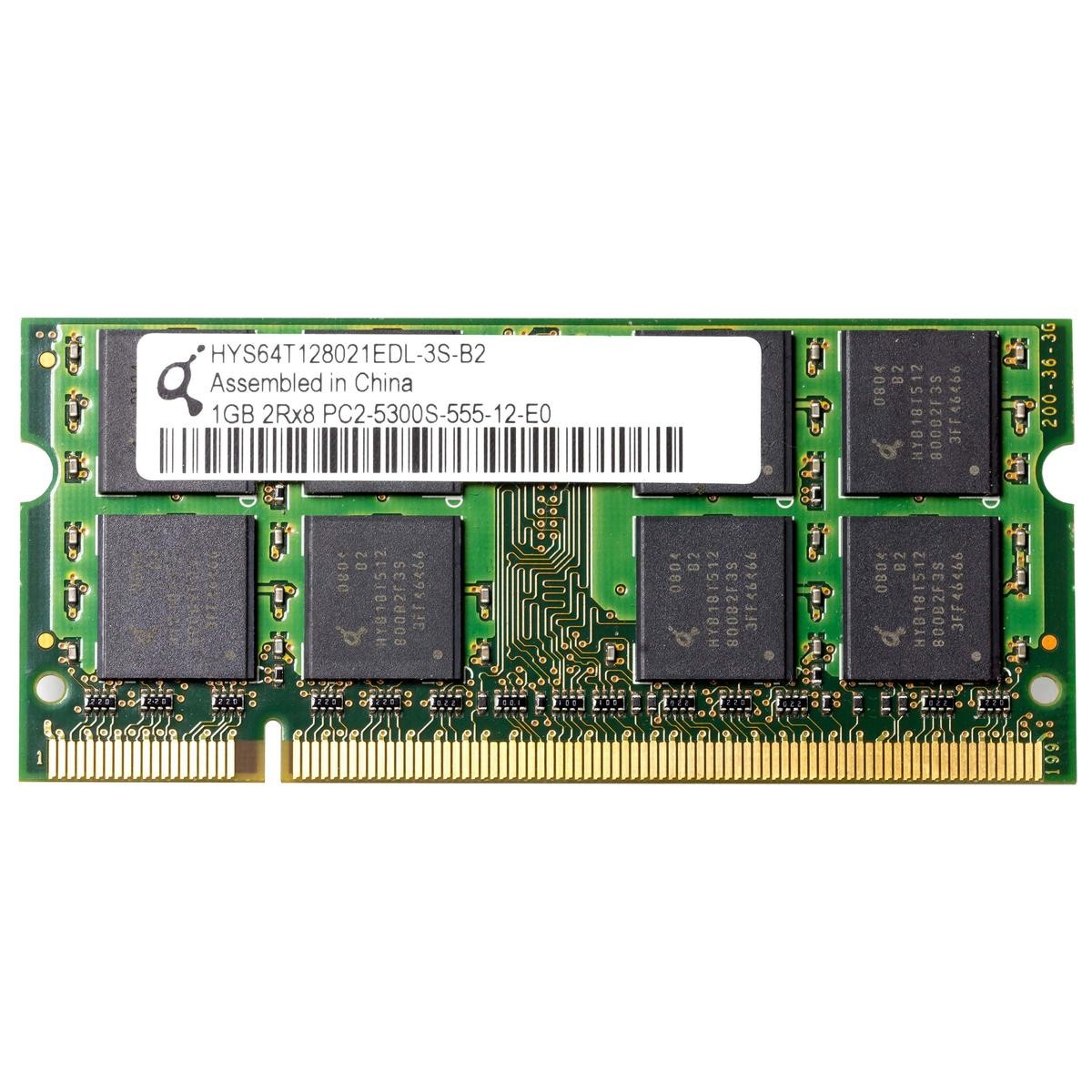 Qimonda HYS64T128021EDL-3S-B2 DDR2 1GB PC2 667MHZ SODIMM Memory Module RAM