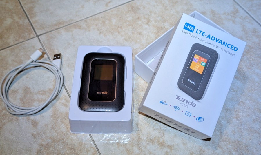 Tenda 4G185 Wi-Fi Hotspot 150Mbps Soap Portable 4G LTE Modem Router Used 